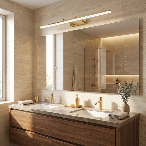 Toolight Koupelnové nástěnné LED osvětlení APP1874-1W 80cm zlatá