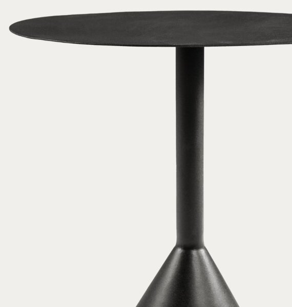Černý kovový odkládací stolek Kave Home Yinan 48 cm