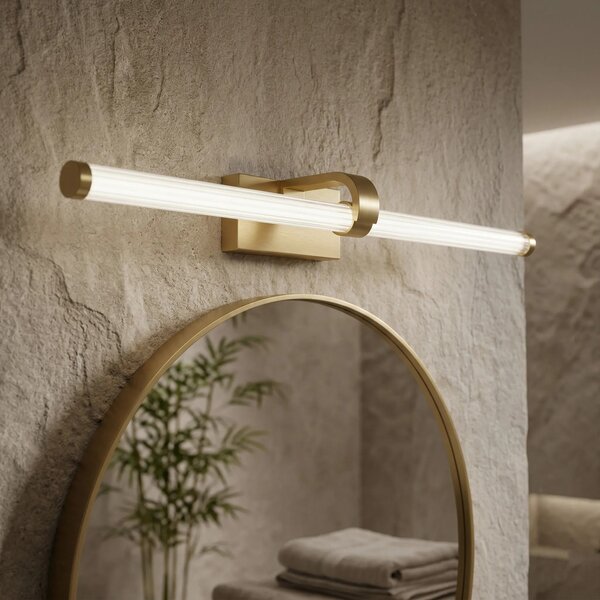 Toolight Koupelnové nástěnné LED osvětlení APP1884-1W 60cm zlatá