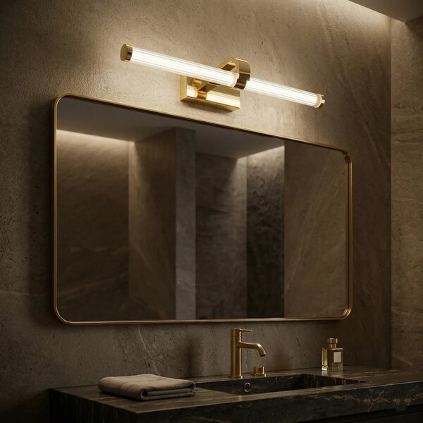 Toolight Koupelnové nástěnné LED osvětlení APP1884-1W 60cm zlatá