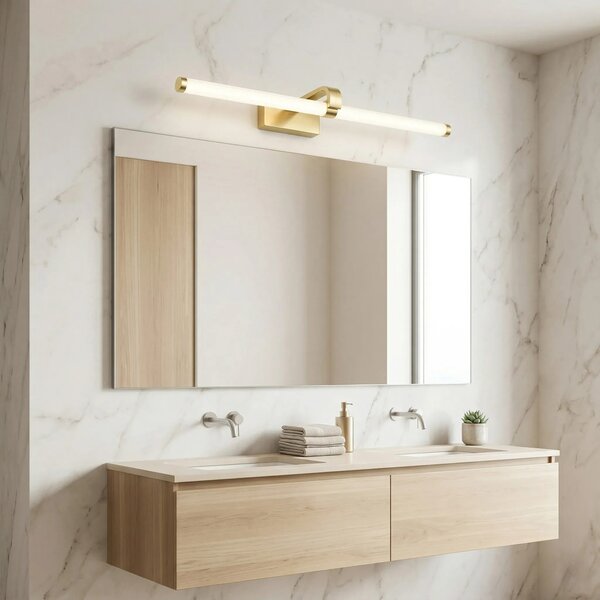 Toolight Koupelnové nástěnné LED osvětlení APP1884-1W 60cm zlatá