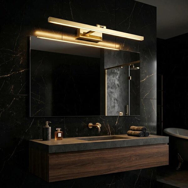 Toolight Koupelnové nástěnné LED osvětlení APP1862-1W 80 cm zlatá