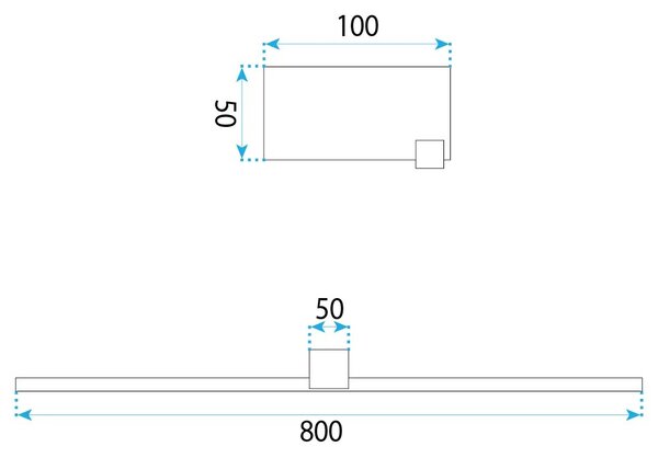 Toolight Koupelnové nástěnné LED osvětlení SWE048-1W 80cm zlatá kartáčovaná