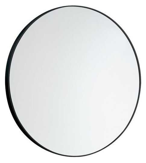 Aqualine Zrcadlo kulaté 60 cm, černá matná 6000