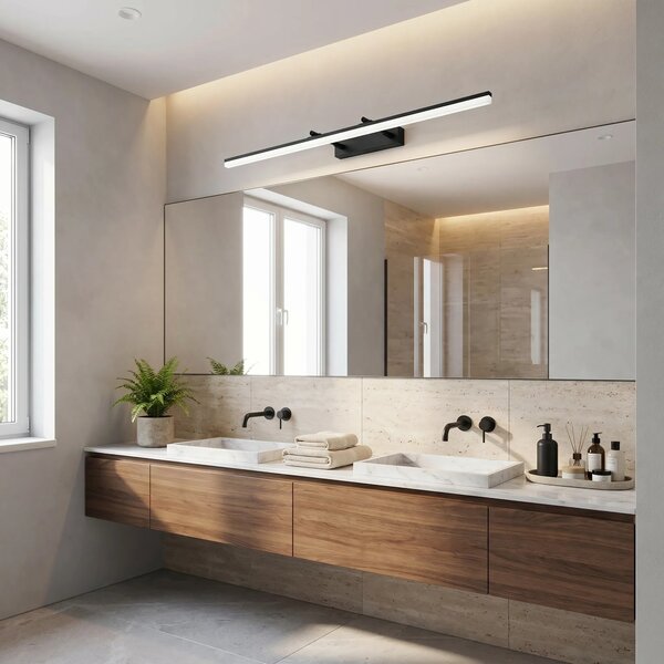 Toolight Koupelnové nástěnné LED osvětlení APP1880-1W 80cm černá