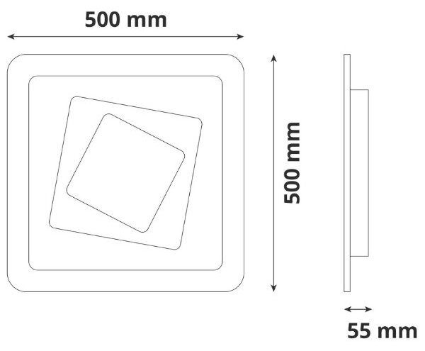 Designové led stropní svítidlo Avide Porter 50cm 106W 8243lm CCT dálkové ovládání 3 roky