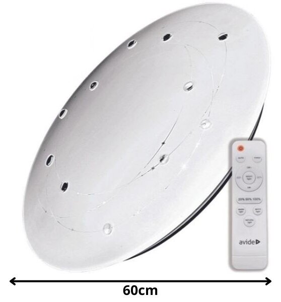 Prémiové led stropní svítidlo Avide Gaia XXL 60cm 60W 3000lm CCT dálkové ovládání, 3 roky