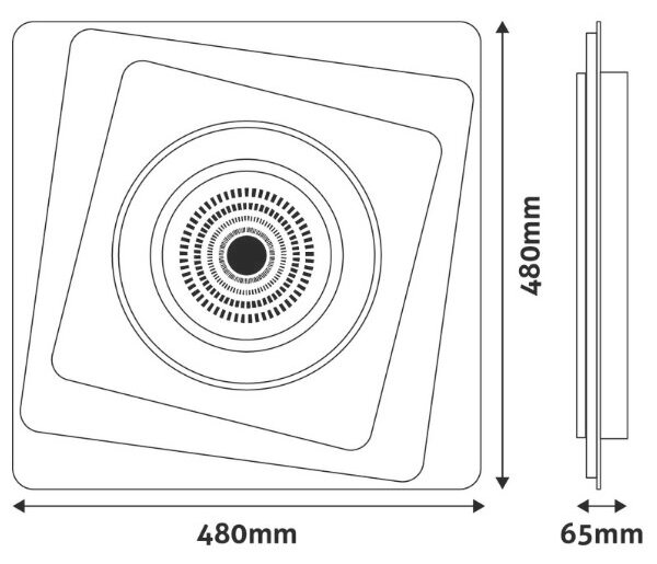 Designové led stropní svítidlo Avide Nicole 48cm 95W 6600lm CCT dálkové ovládání 3 roky