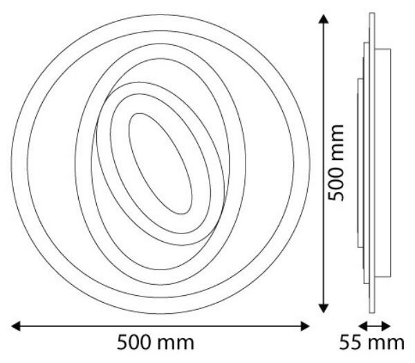 Designové led stropní svítidlo Avide Olive XL 50cm 70W 5470lm CCT dálkové ovládání 3 roky