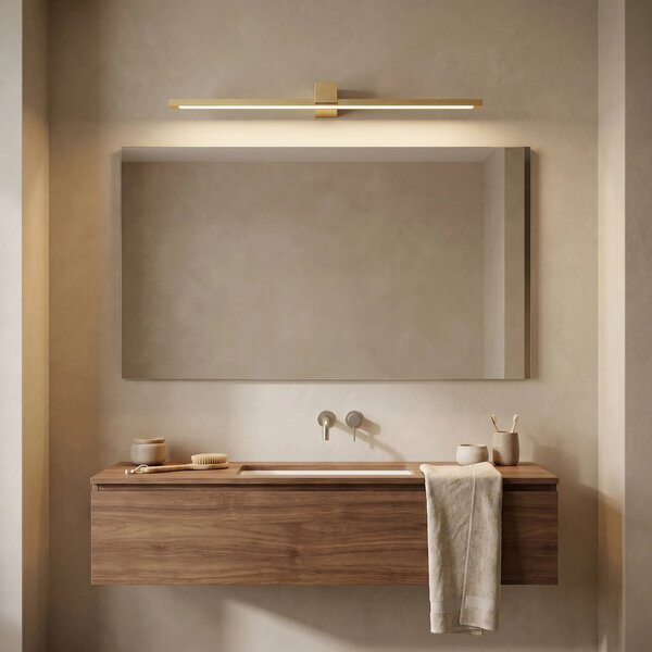 Toolight Koupelnové nástěnné LED osvětlení SWE048-1W 80cm zlatá kartáčovaná