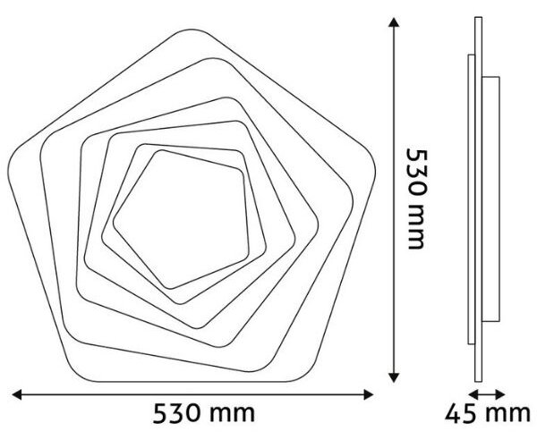 Designové led stropní svítidlo Avide Eliza XL 53cm 76W 6030lm CCT dálkové ovládání 3 roky
