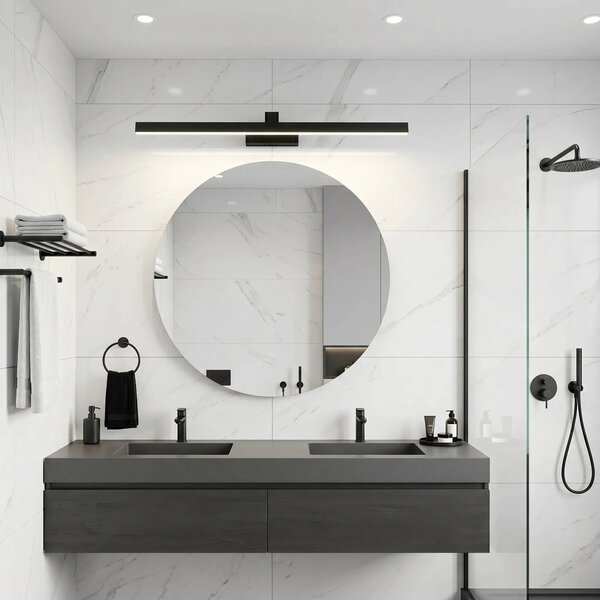 Toolight Koupelnové nástěnné LED osvětlení SWE012-1W 73cm černá