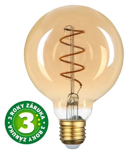 Prémiová designová retro LED žárovka E27 4,5W 400lm EXTRA TEPLÁ G80 ekv. 35W 3 roky