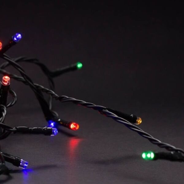 LED vánoční řetěz 14m, venkovní, vícebarevný, 180 LED, 3,6W, do zásuvky, 8 režimů
