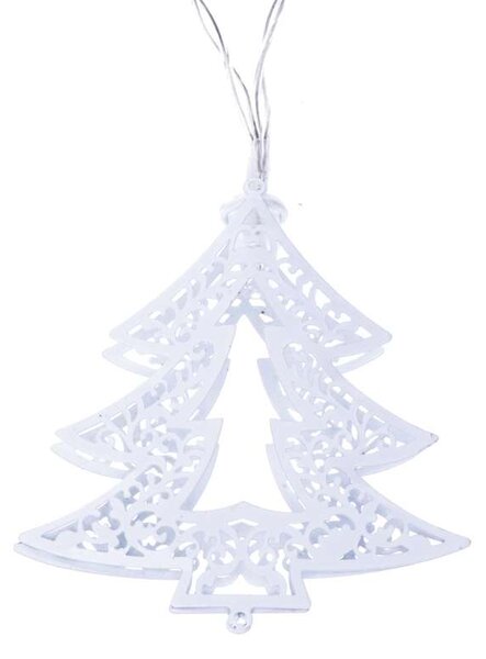 LED vánoční řetěz stromečky 0,6W teplé světlo, 1,35m, časovač, na baterie