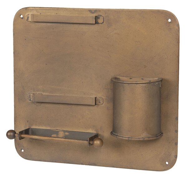 Retro nástěnný držák na toaletní papír - 30*5*28 cm - Clayre & Eef