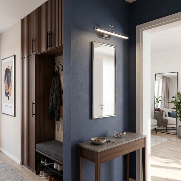 Toolight Koupelnové nástěnné LED osvětlení SWE016-1W 42cm chrom