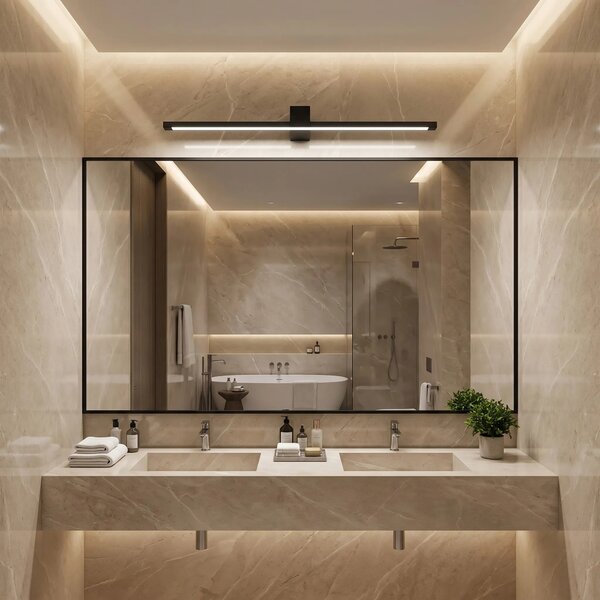 Toolight Koupelnové nástěnné LED osvětlení SWE051-1W 80 cm černá