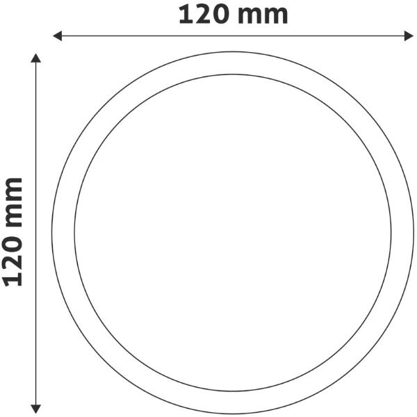Prémiový přisazený LED panel 6W 420lm, denní, kruhový, matný chrom, 3 roky