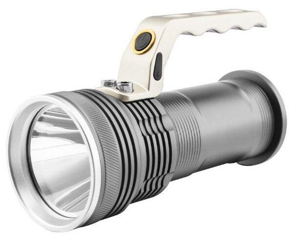 Hliníková nabíjecí LED svítilna 5W 400lm IP65, stříbrná
