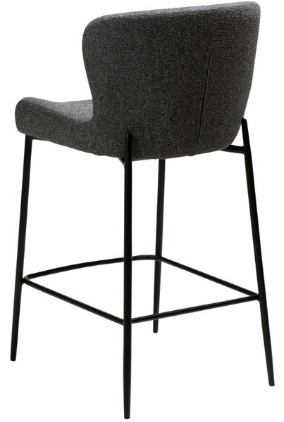 ​​​​​Dan-Form Šedá látková barová židle DAN-FORM Glam 67 cm