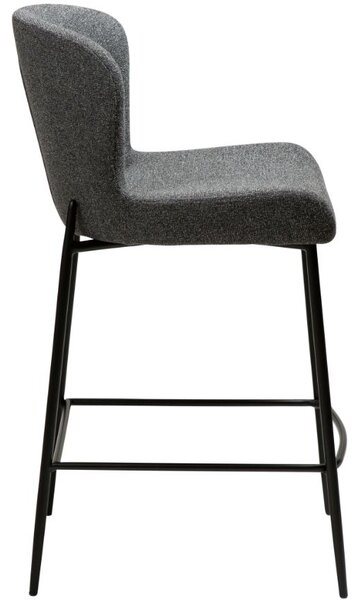 ​​​​​Dan-Form Šedá látková barová židle DAN-FORM Glam 67 cm