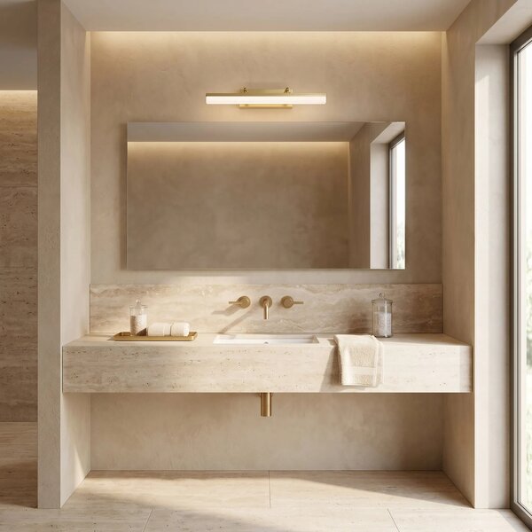 Toolight Koupelnové nástěnné LED osvětlení APP1875-1W 40cm kartáčovaná zlatá