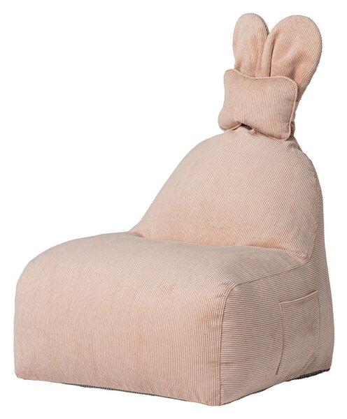 Světle růžový dětský sedací vak Funny Bunny – The Brooklyn Kids