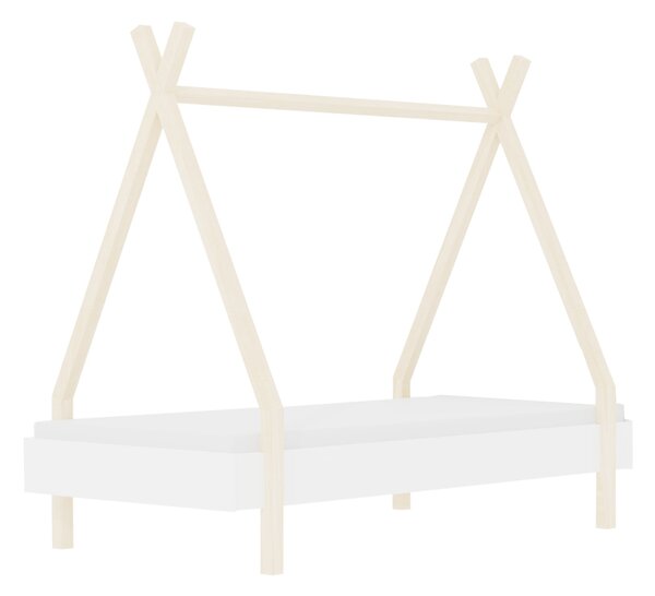 Dětské domečkové jednolůžko MODULAR ve tvaru teepee 90x200 cm, Zvolte variantu: Bez čela