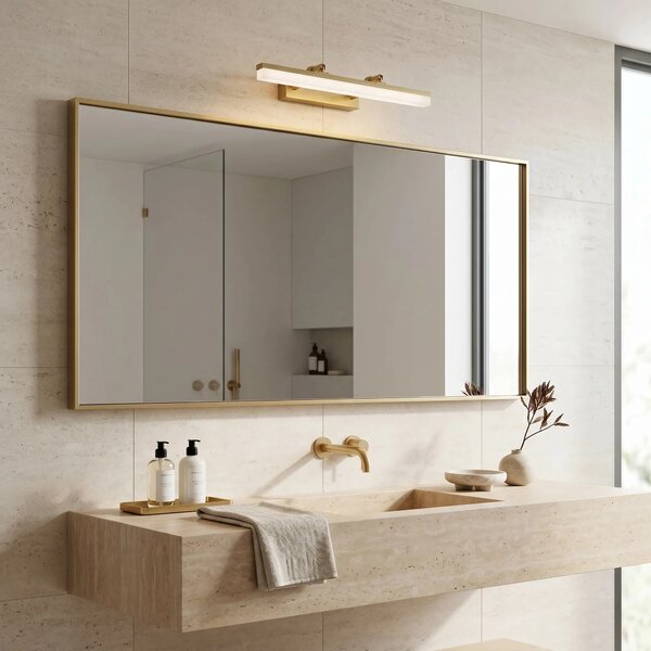 Toolight Koupelnové nástěnné LED osvětlení APP1875-1W 40cm kartáčovaná zlatá