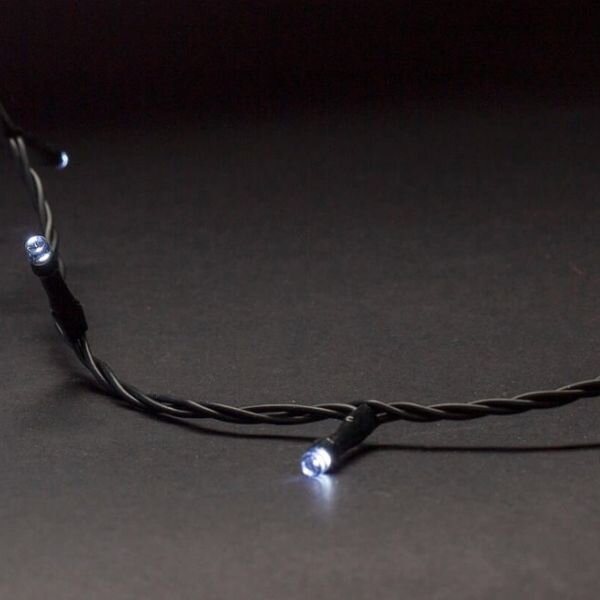 LED vánoční závěs 8m x 0,7m, venkovní, studené světlo 360 LED, 6W prodloužení bez adaptéru