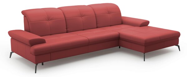 ROHOVÁ SEDAČKA, textil, kůže, červená Sit & More - Sedací soupravy, Online Only