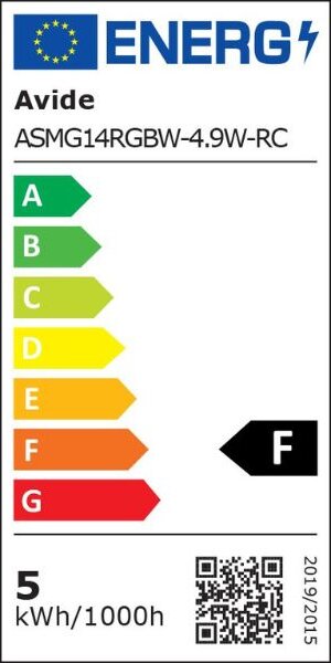 Chytrá LED žárovka E14 4,9W RGB+W, stmívatelná G45 s dálkovým ovládáním, ekv. 40W, 3 roky
