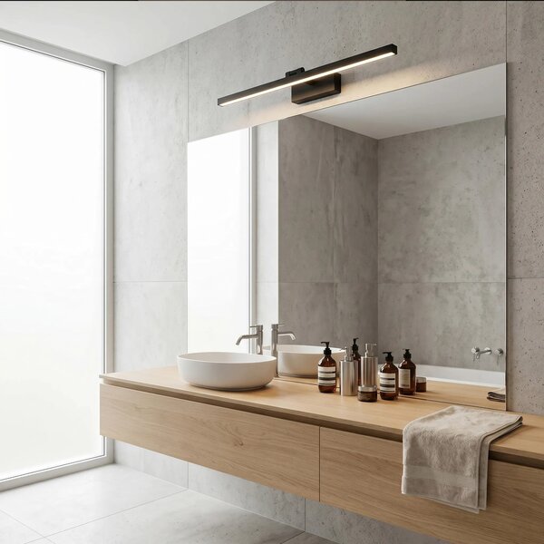 Toolight Koupelnové nástěnné LED osvětlení APP1868-1W 80 cm černá