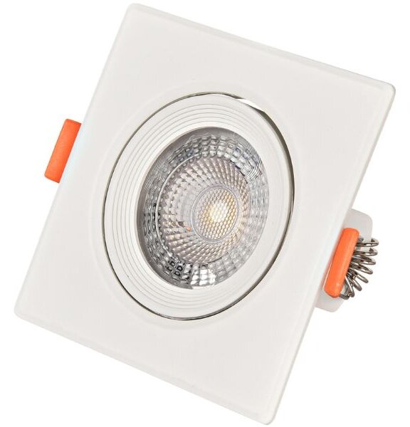Prémiové výklopné podhledové bodové LED svítidlo 5W 440lm, studená, čtverec, 9cm, 3 roky