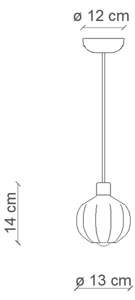 Ferroluce Závěsné vintage svítidlo AFOXE', ∅ 13 cm, 1xE14 Barva: Šedá