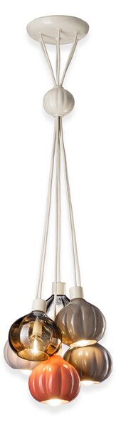 Ferroluce Závěsné vintage svítidlo AFOXE', v. 14 cm, 6xE14 Barva: Mix5