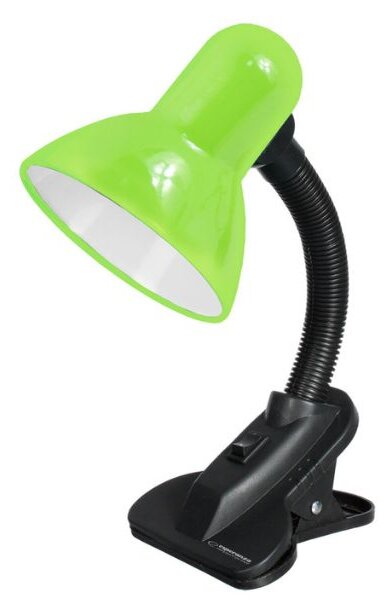 Stolní lampa s klipem na 1 žárovku E27, zelená
