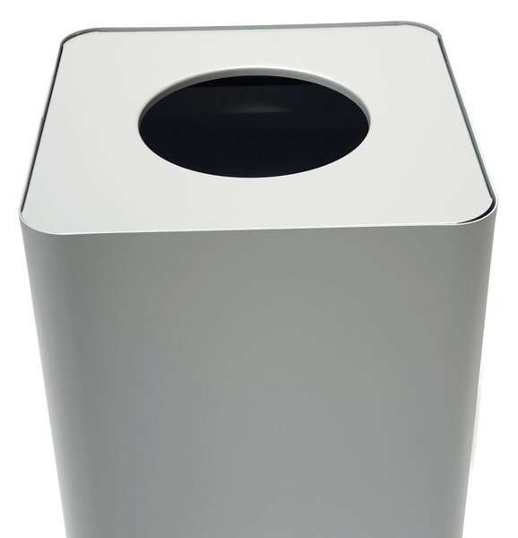 Odpadkový koš na tříděný odpad Caimi Brevetti Centolitri G, 100 L , bílý, sklo