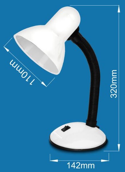 Stolní lampa na 1 žárovku E27 max 12W, světle modrá