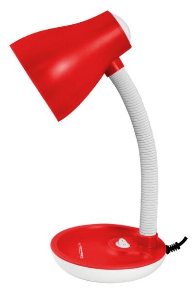 Moderní stolní lampa na 1 žárovku E27, červenobílá