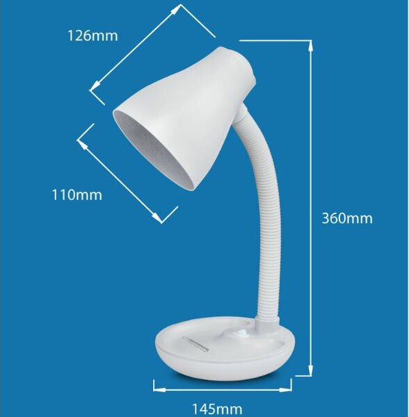 Moderní stolní lampa na 1 žárovku E27, zelenobílá
