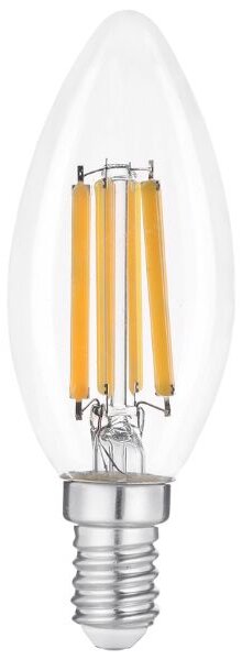 Prémiová retro LED žárovka svíčka E14 6,5W 806lm, denní, filament, ekv. 60W, 3 roky