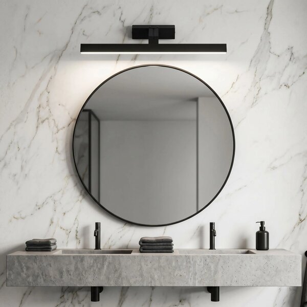 Toolight Koupelnové nástěnné LED osvětlení SWE011-1W 58cm černá