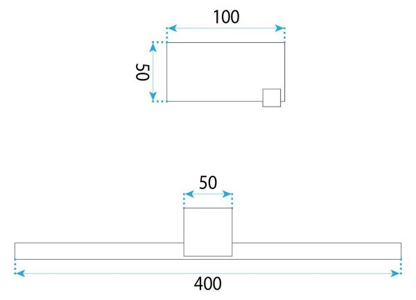 Toolight Koupelnové nástěnné LED osvětlení SWE049-1W 40 cm černá