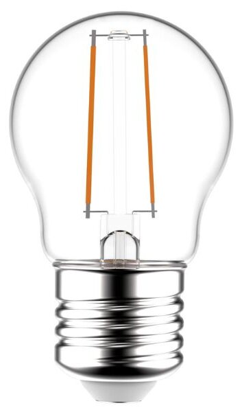 Prémiová retro LED žárovka E27 2,5W 250lm G45 teplá, filament, ekv. 25W, 3 roky