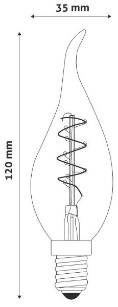 Prémiová designová retro LED žárovka E14 3W 240lm EXTRA TEPLÁ, filament, ekv. 24W, 3 roky