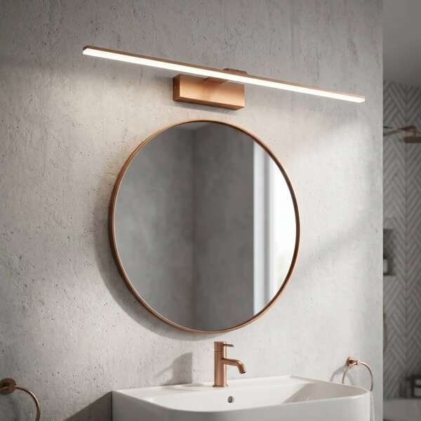 Toolight Koupelnové nástěnné LED osvětlení SWE015-1W 73cm kartáčovaná měď