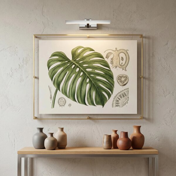 Toolight Koupelnové nástěnné LED osvětlení APP1857-1W 40cm chrom