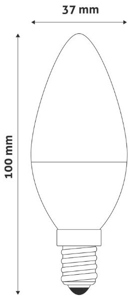 LED žárovka E14 svíčka 4W 345lm teplá, ekv. 32W